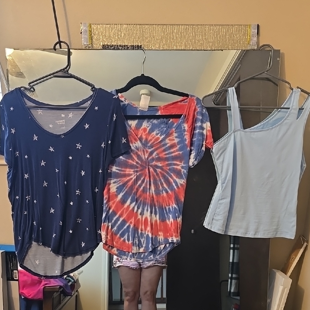 Blue Star Print Women's Top